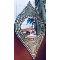  Moroccan Wall  Mirror 105 X 55 cm  Large Eye Shape  handmade Carved Metal   273376327534